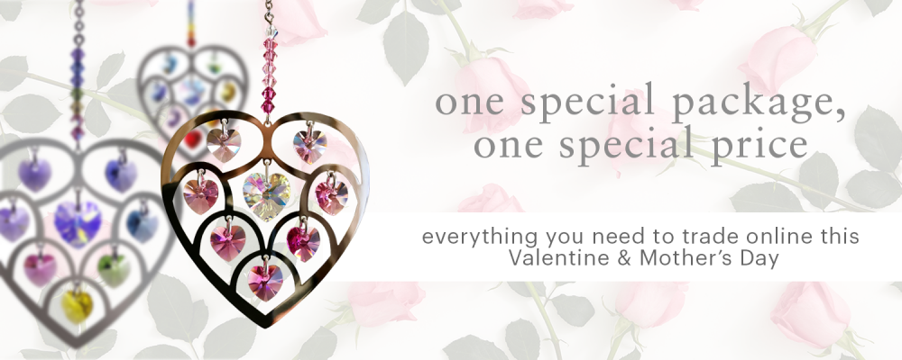 Crystal Radiance - Large Heart of Hearts - Deep Rose Swarovski Crystal Heart Rainbow Maker Sun Catcher - Image 2