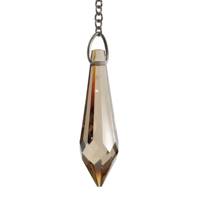 Pure and Simple - Icicle Gold Crystal Rainbow Maker Sun Catcher Made Using Swarovski Crystal Elements