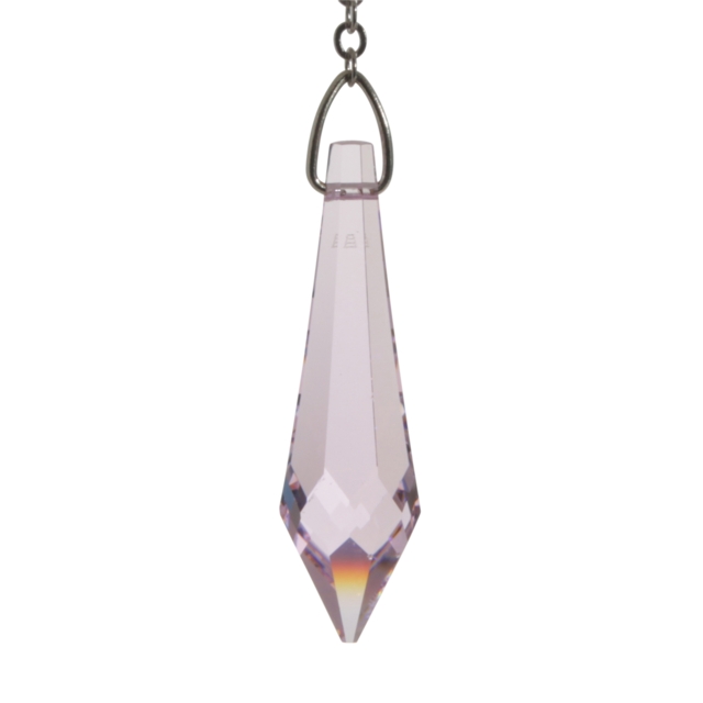 Pure and Simple - Icicle Pink Rosaline Crystal Rainbow Maker Sun Catcher Made Using Swarovski Crystal Elements