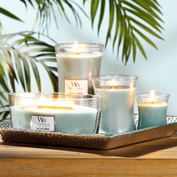 WoodWick Blue Java Banana Medium Hourglass Candle, 275g - Image 3