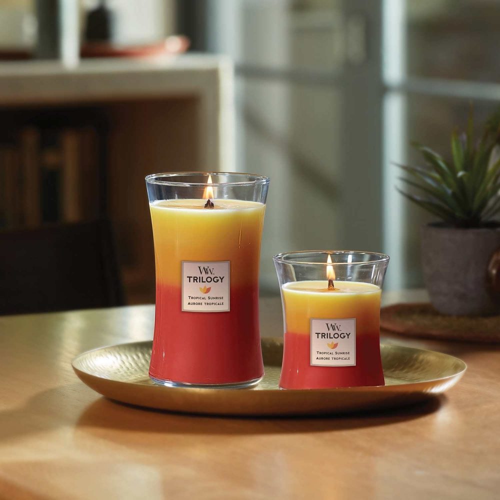 WoodWick Tropical Sunrise Trilogy Large Hourglass Candle - Image 2