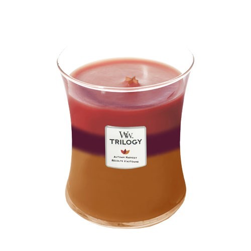 WoodWick Autumn Harvest Trilogy Medium Hourglass Candle, 275g