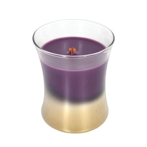 WoodWick Dark Poppy Floral Night Decorated Medium Hourglass Candle, 275g