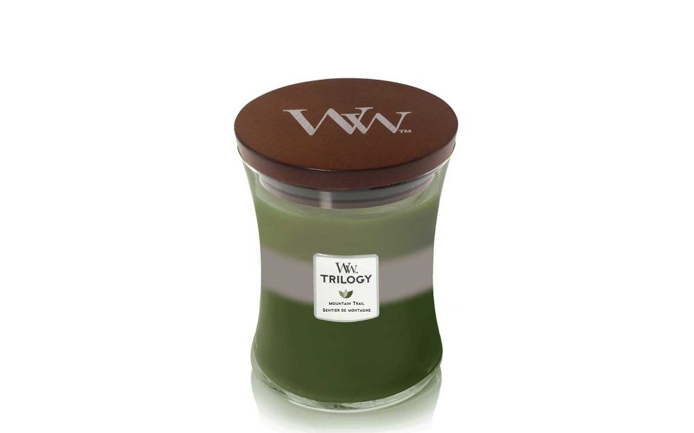 WoodWick Mountain Trail Trilogy Medium Hourglass Candle, 275g