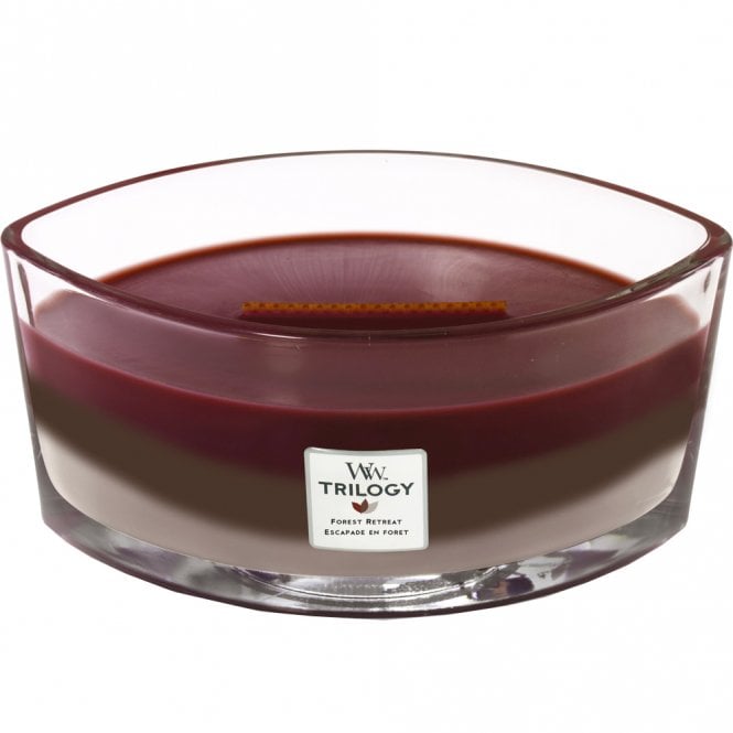 WoodWick HearthWick Trilogy Forest Retreat Ellipse Candle, 453g