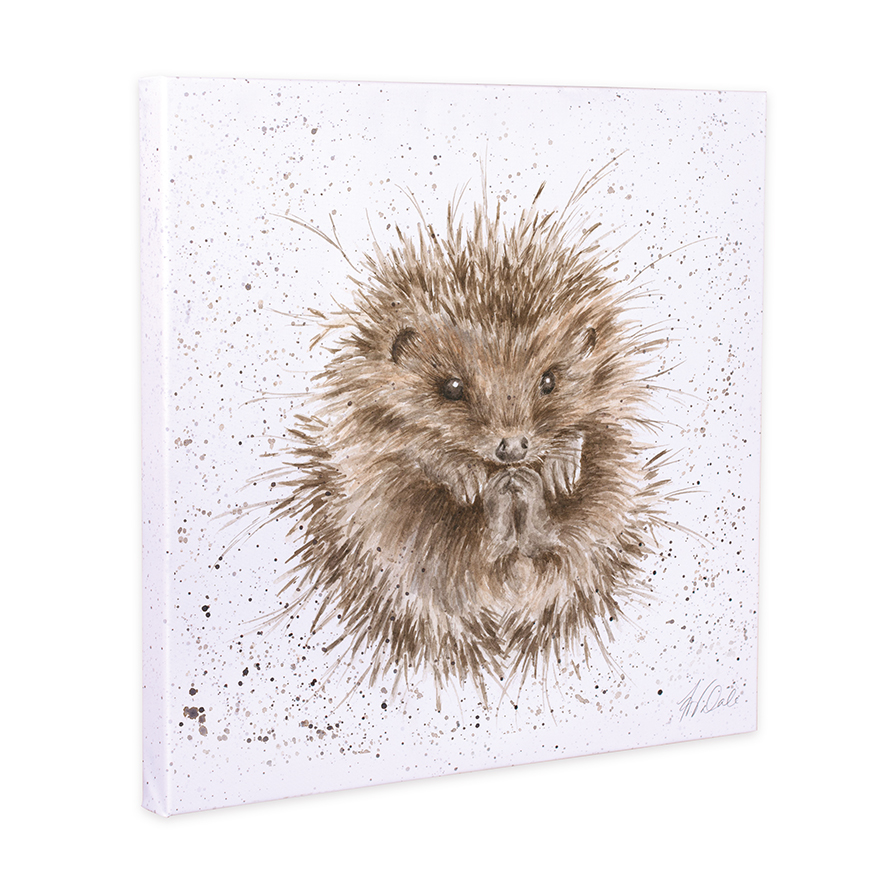 Wrendale Designs Awakening Hedgehog Small Canvas - 20 x 20 cm - Image 2