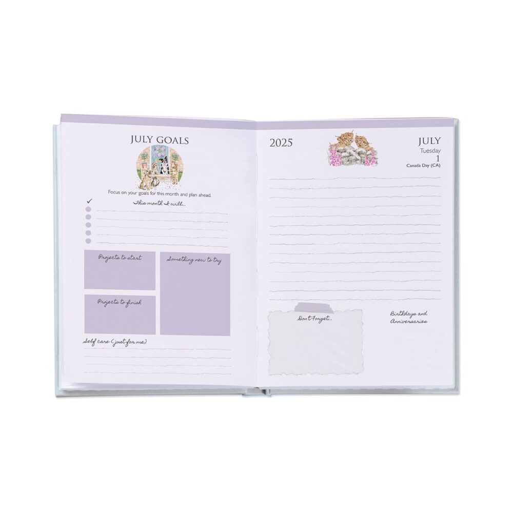 2025 Hardback Desk Diary - Wrendale Designs - Image 4