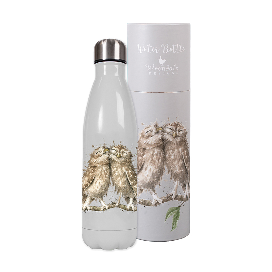 Birds of a Feather Owl Water Bottle - Wrendale Designs