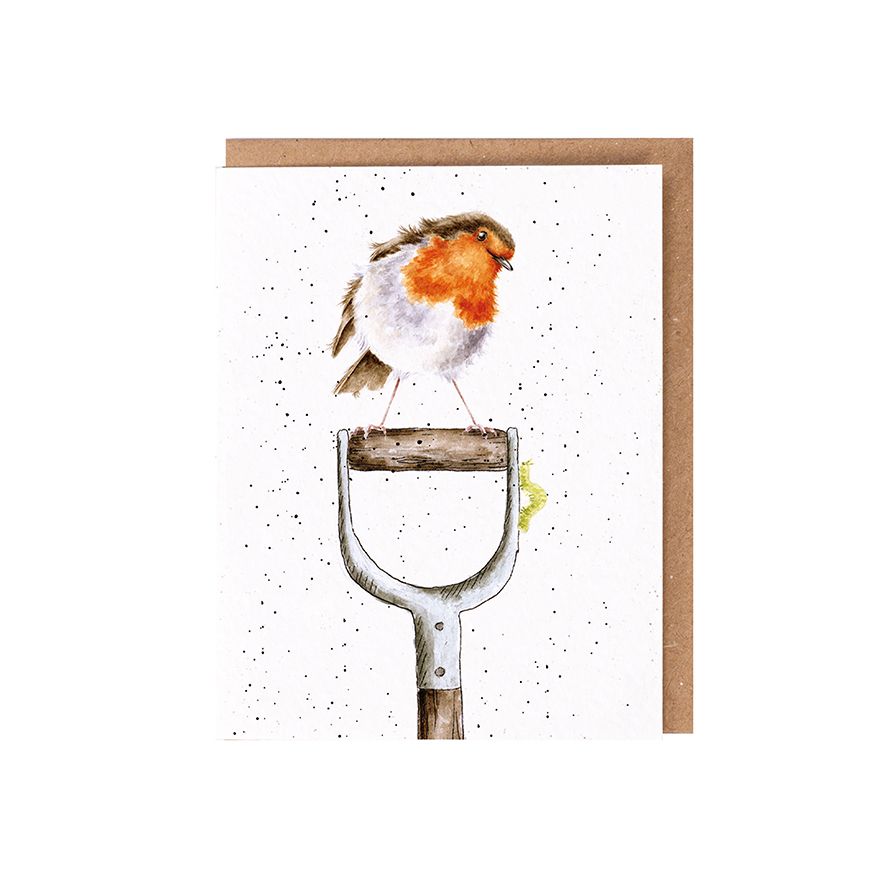 ‘The Gardener's Friend‘ Robin Seed Card - Wrendale Designs