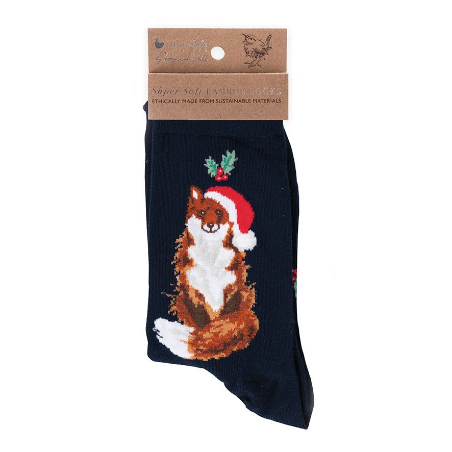 Festive Fox Socks - Wrendale Designs