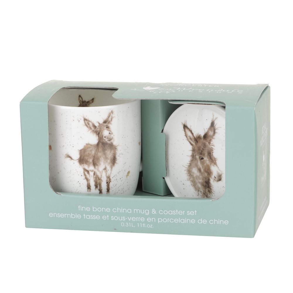Wrendale Designs Gentle Jack Donkey Mug & Coaster Set - Image 2
