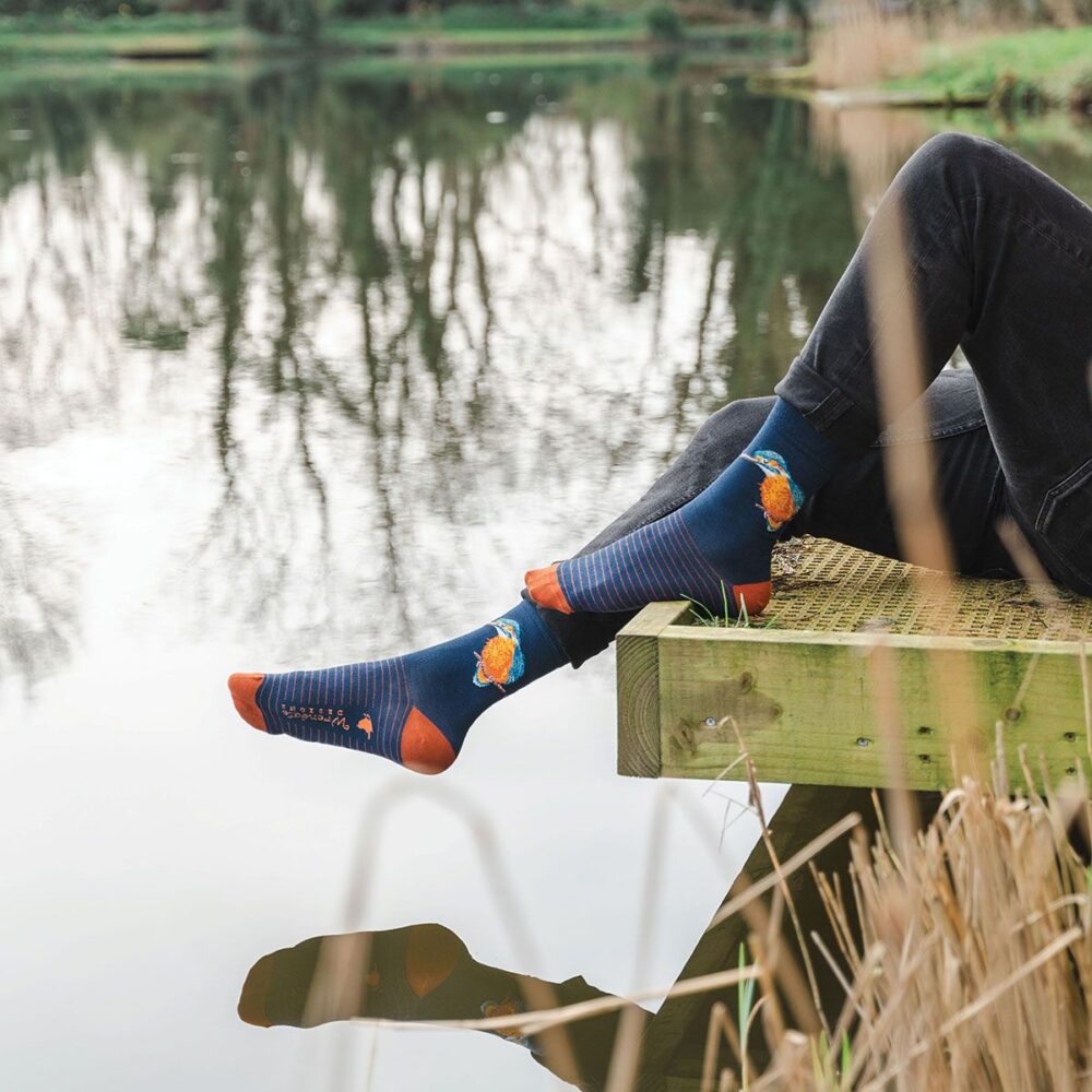 'The Kingfisher' Men's Socks - Wrendale Designs - Image 2