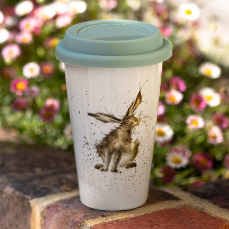 Wrendale Designs Hare Travel Mug with Silicone Lid - Image 2