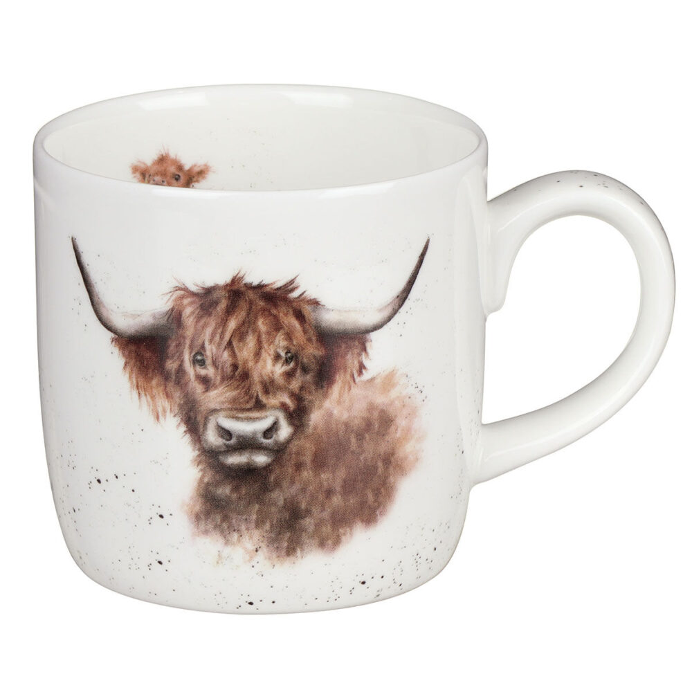 'Highland Cow' China Mug - Wrendale Designs