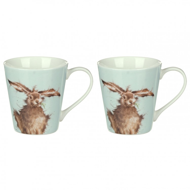 Wrendale Designs Hare Mug Pair & Tray Set - Image 3