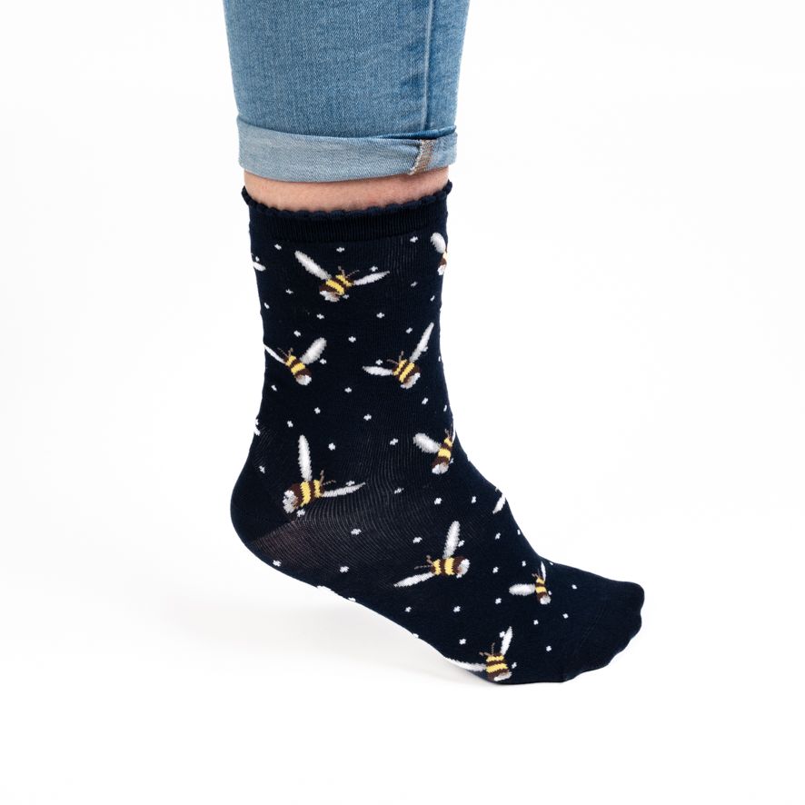'Busy Bee' Bee Socks - Wrendale Designs - Image 2