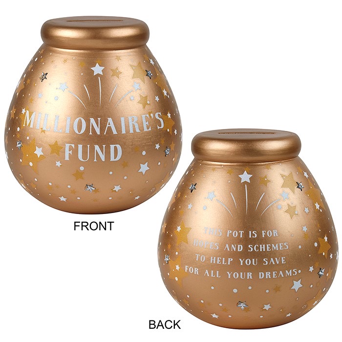 Pot of Dreams 'Millionaire's Fund' Smashable Money Pot