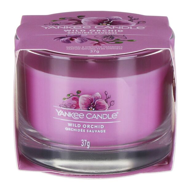 Yankee Candle Wild Orchid Single Signature Filled Votive Candle Mini Jar - Image 2