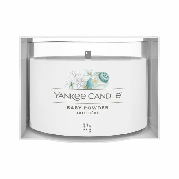 Yankee Candle Baby Powder Single Signature Filled Votive Candle Mini Jar