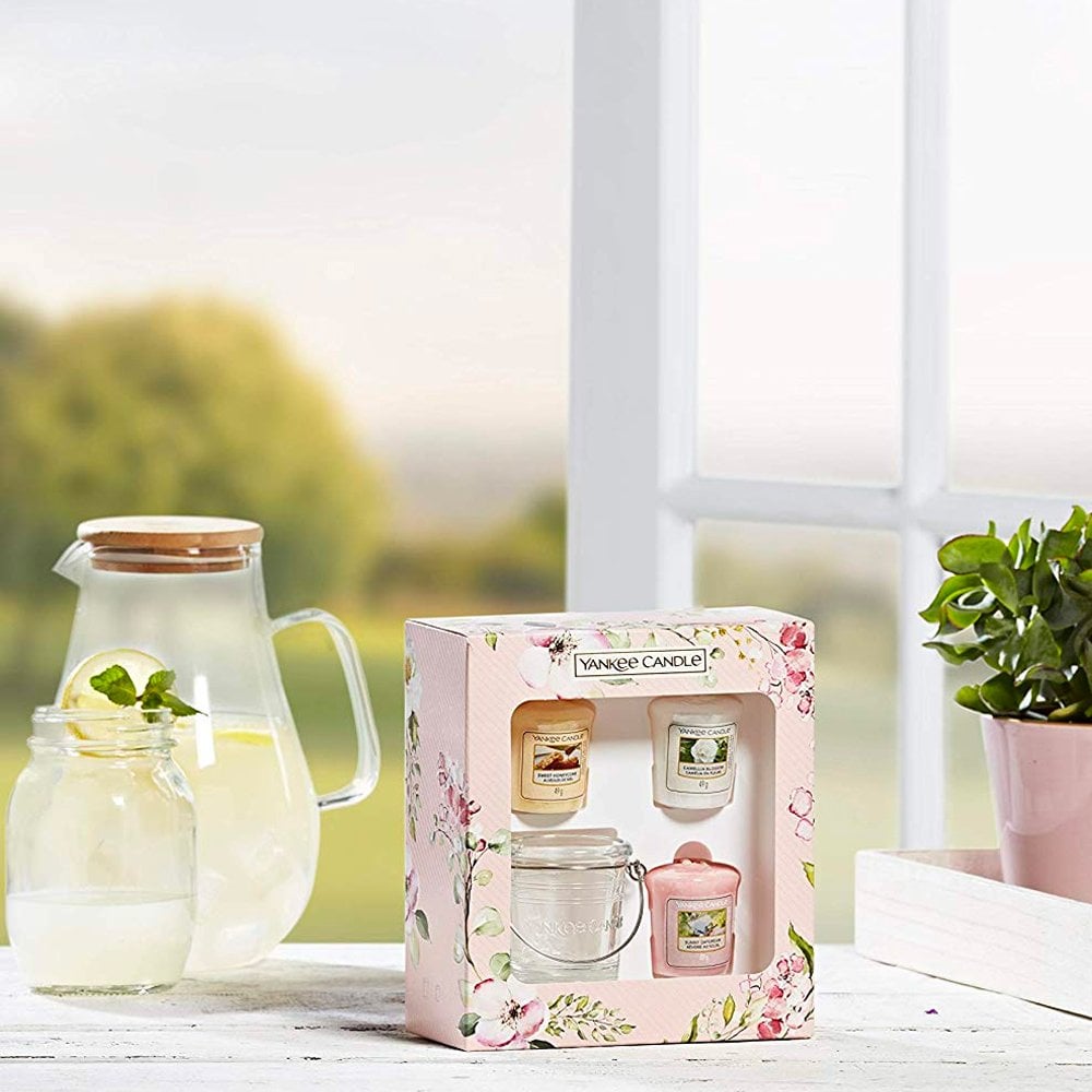 Yankee Candle 3 Votive Candle & Holder Gift Set - Garden Hideaway - Image 2