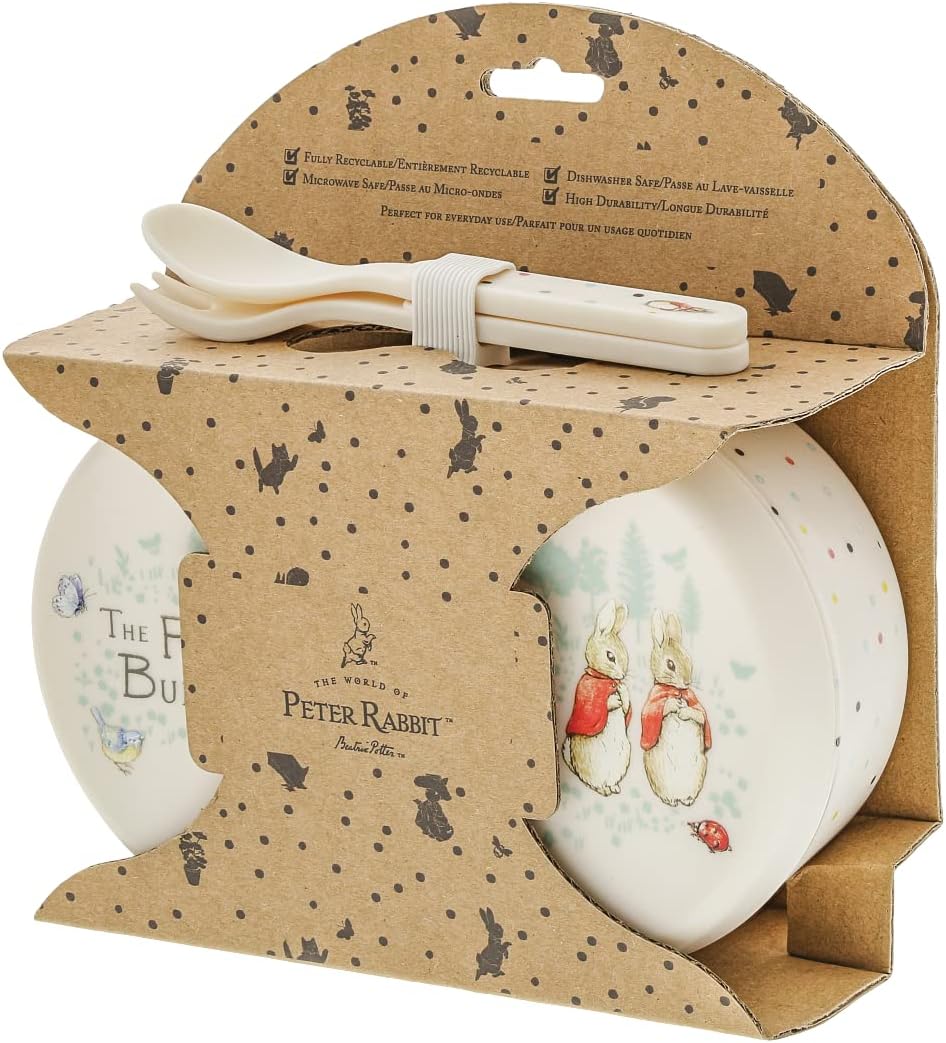Flopsy Bunny Snack Box with Cutlery Set - Beatrix Potter