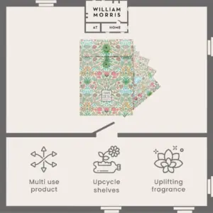 William Morris at Home Golden Lily Bergamot & Vetiver Scented Drawer Liners