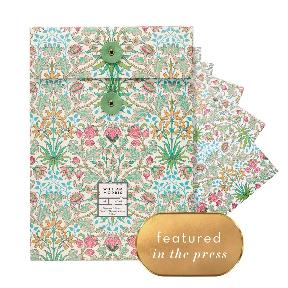 William Morris at Home Golden Lily Bergamot & Vetiver Scented Drawer Liners