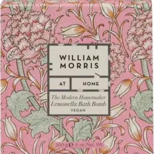 William Morris The Modern Homemaker Rose Petal Vegan Bath Fizzer 200g Bath Bomb