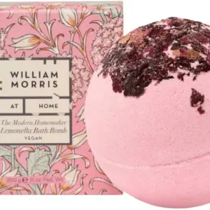 William Morris The Modern Homemaker Rose Petal Vegan Bath Fizzer 200g Bath Bomb
