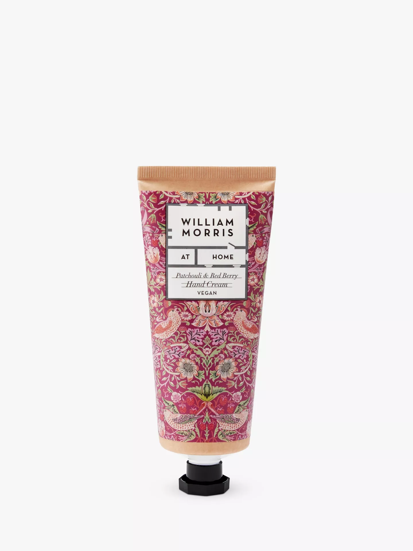 William Morris Strawberry Thief Patchouli and Red Berry 100ml Hand Cream in Gift Box