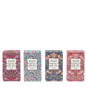 William Morris Strawberry Thief Patchouli & Red Berry Guest Soaps in Book Style Gift Box